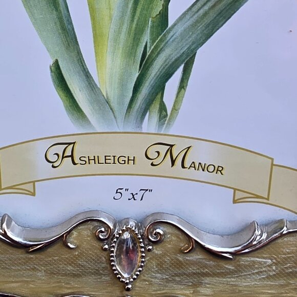 Vintage Ashleigh Manor Picture Frame Enameled Botanical 5x7 Decorative Elegant - Picture 9 of 9